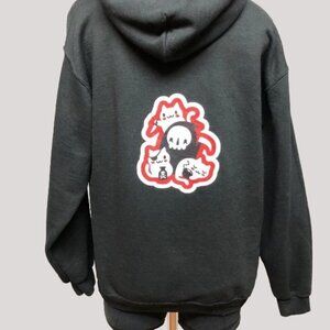 Women's Black Hoodie with Pop Art on Back Size Small